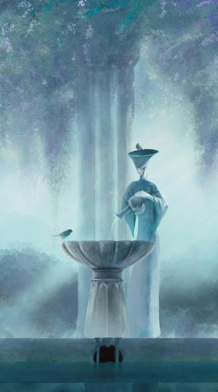 Tempérance, 2023. Peinture numérique.