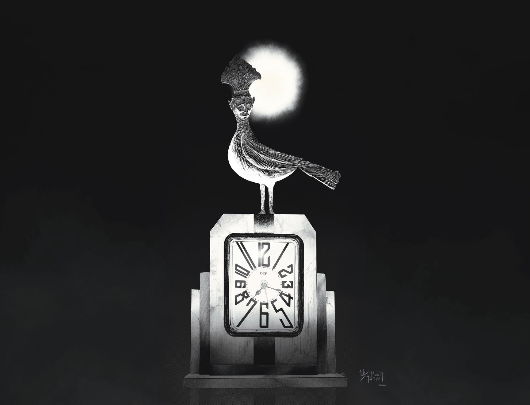 I - Sommeil, 2022. Peinture numérique.