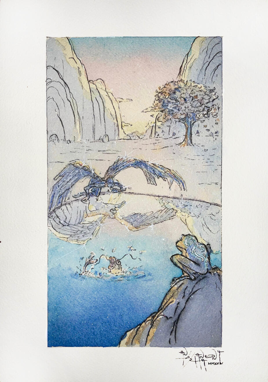 Illustration de texte - rendering léger